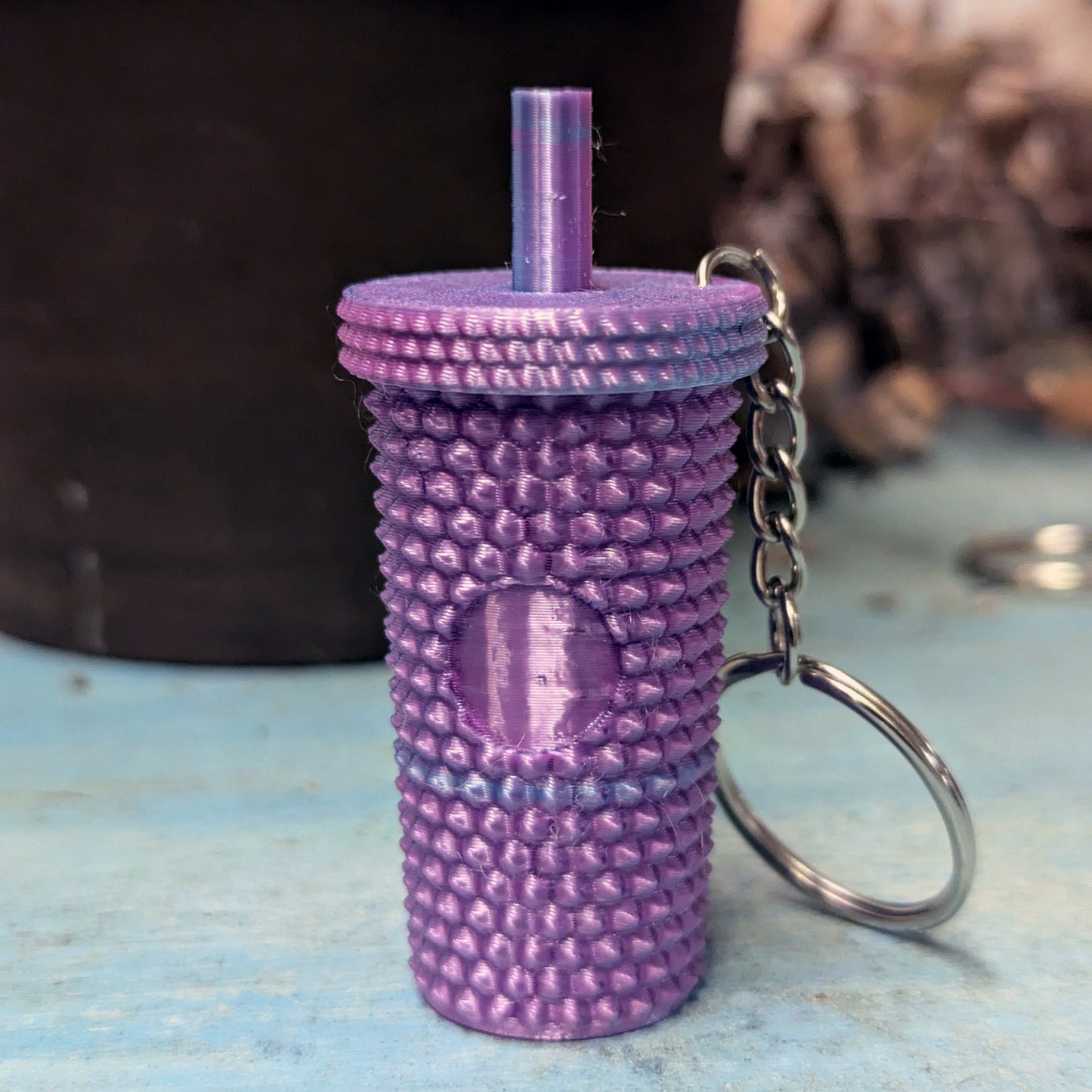Hex Tumbler Twist Top Keychain