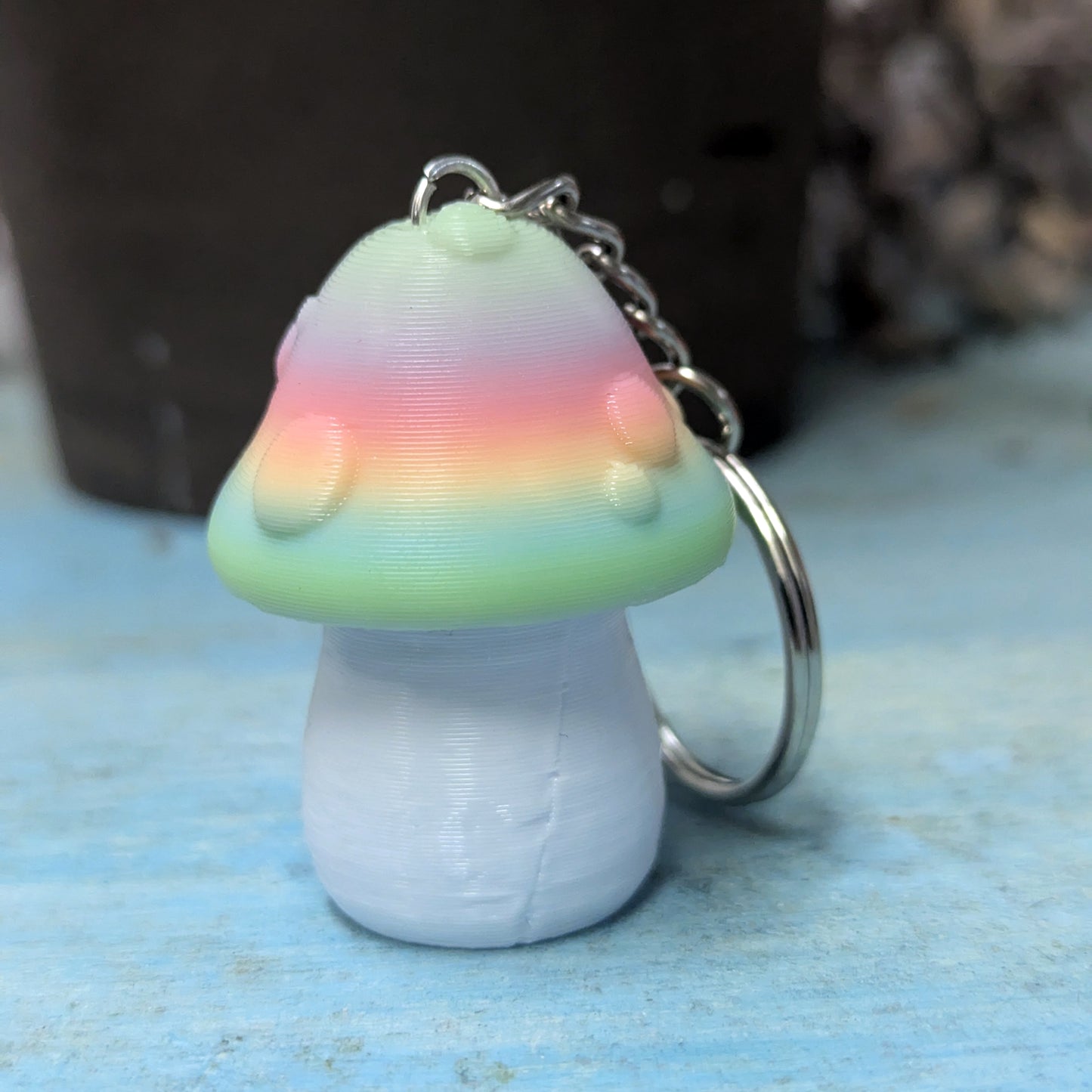 Mushroom Twist Top Keychain