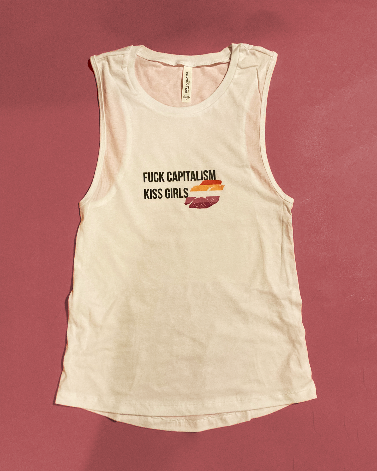 Fuck Capitalism, Kiss Girls Muscle Tank