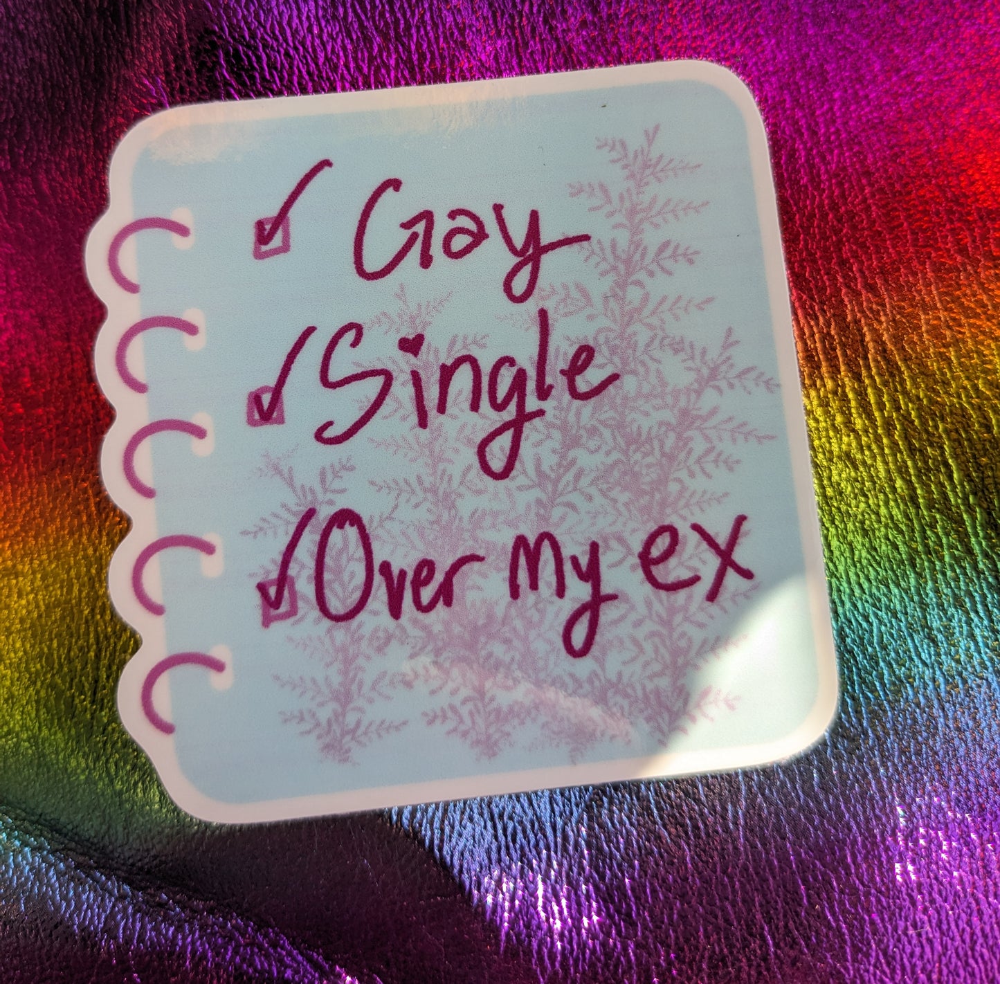 Over My Ex Sticker- Blue