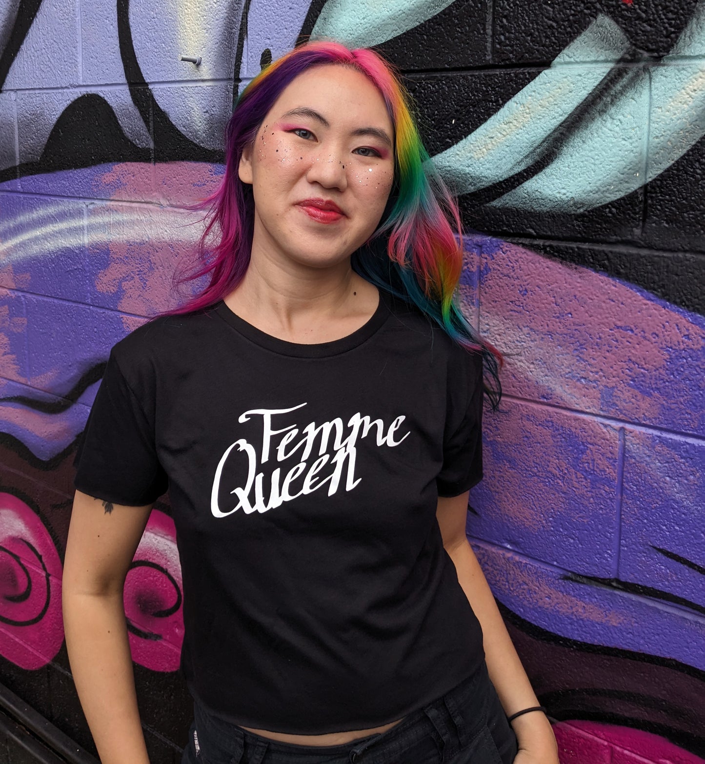 Femme Queen Flowy Crop Tee