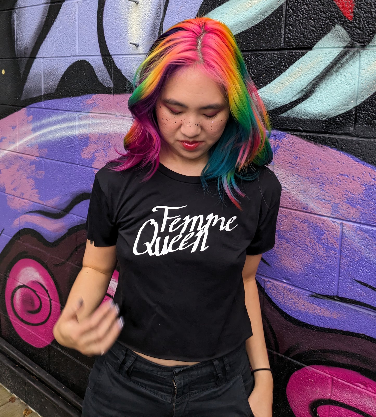 Femme Queen Flowy Crop Tee