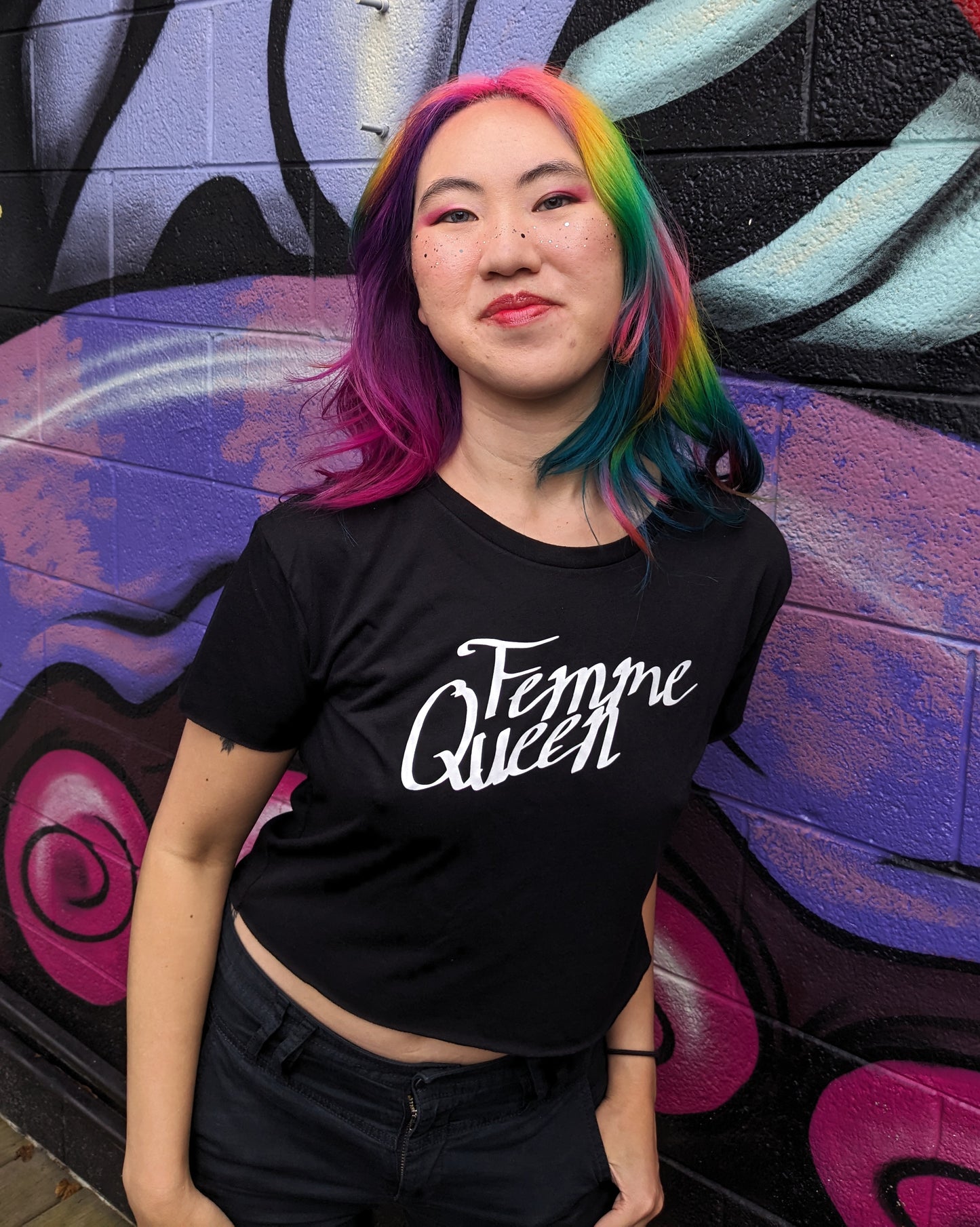 Femme Queen Flowy Crop Tee