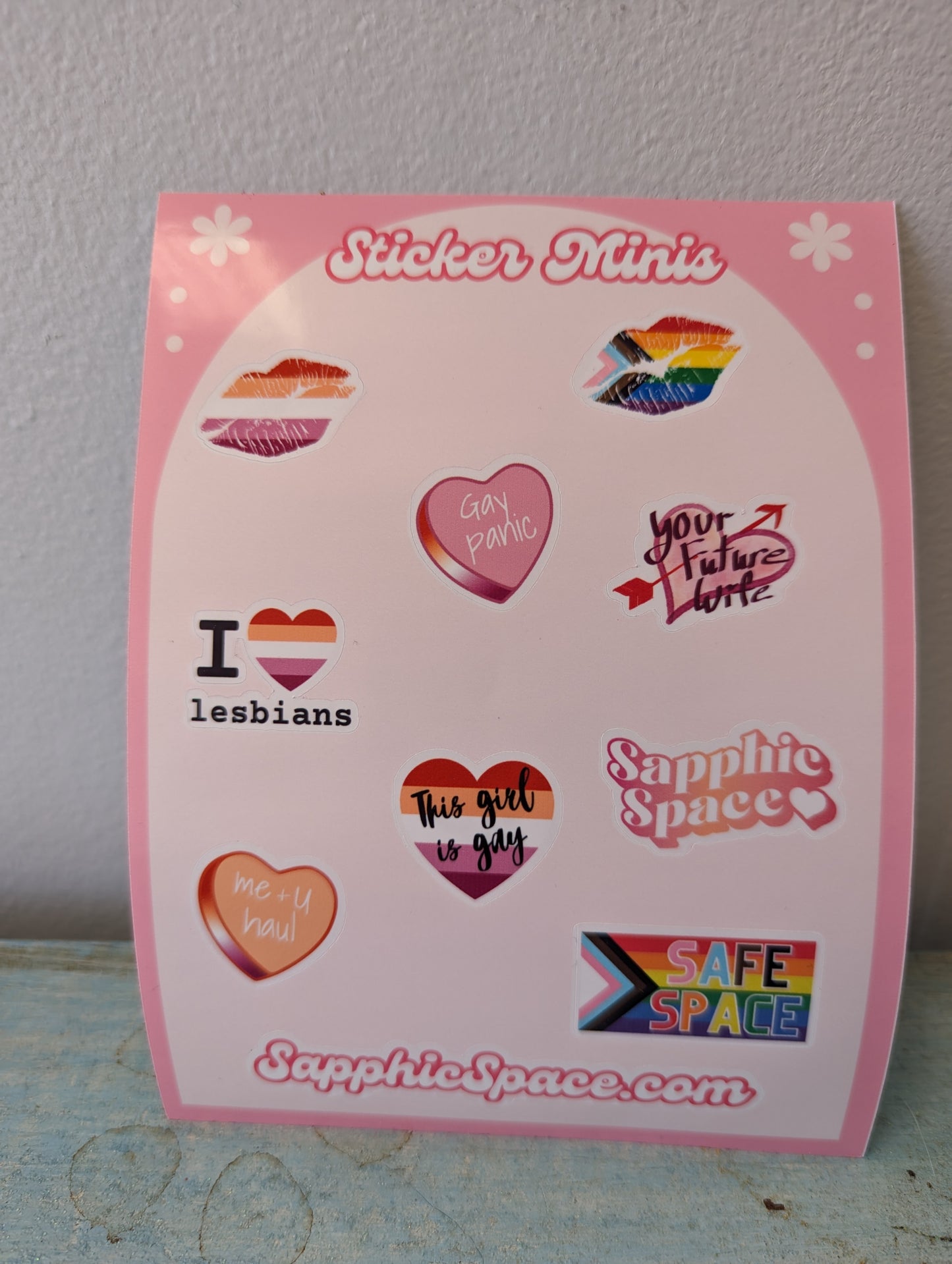 Sapphic Minis Sticker Sheet