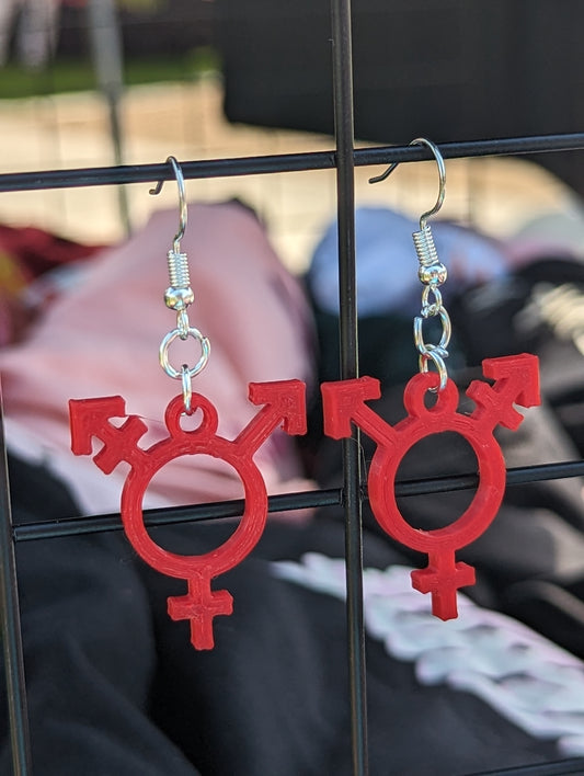 Transgender Symbol Earrings