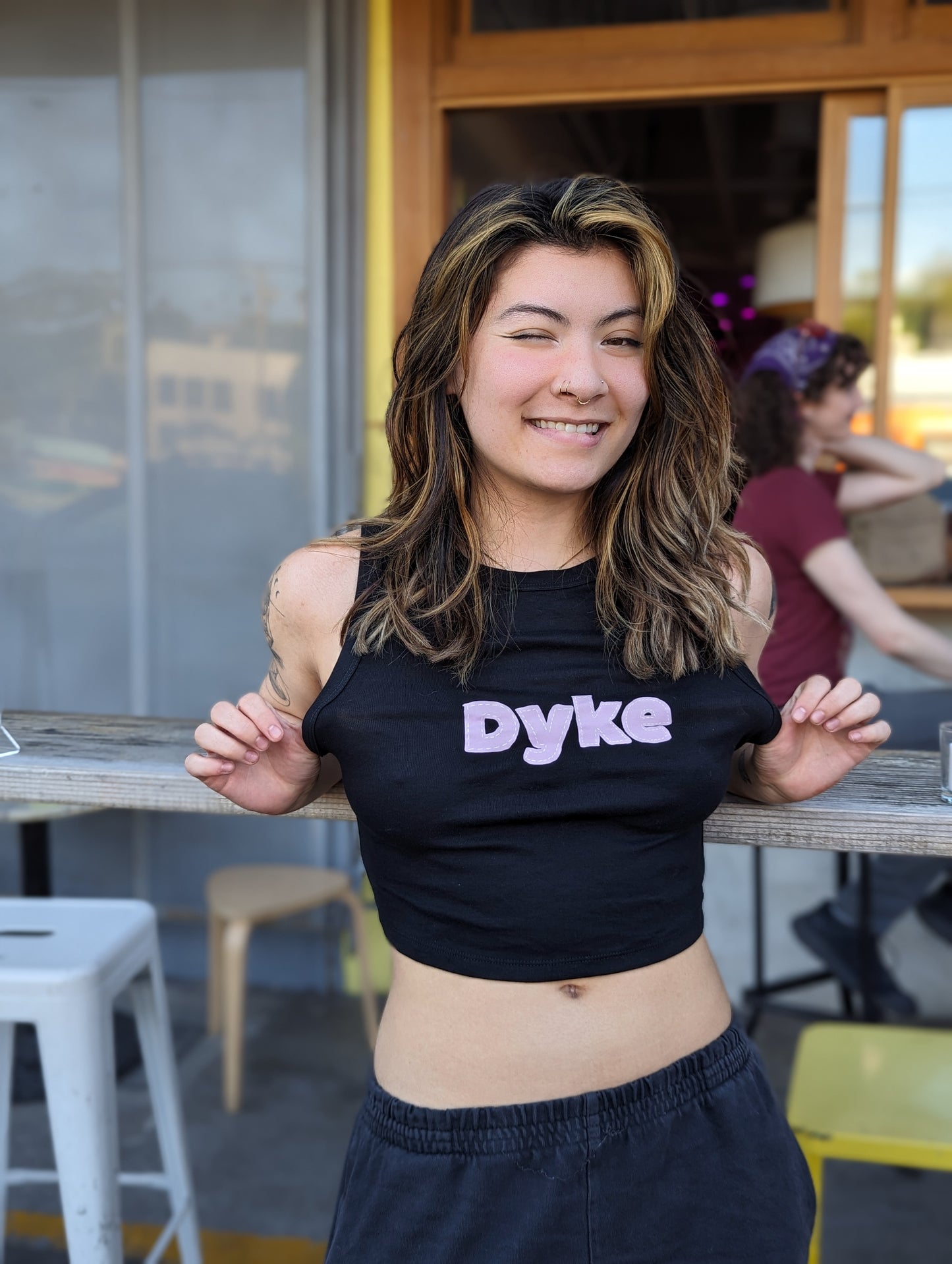 Dyke Stitched Muscle Crop