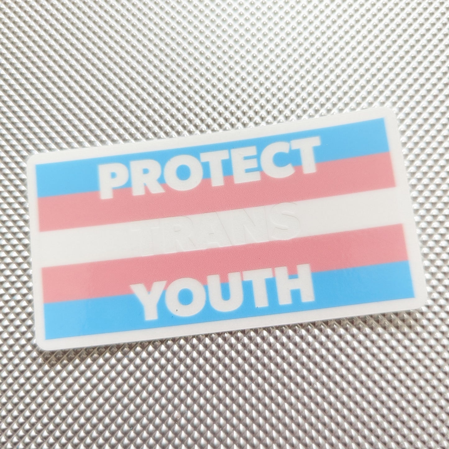 Protect Trans Kids Clear Back Sticker