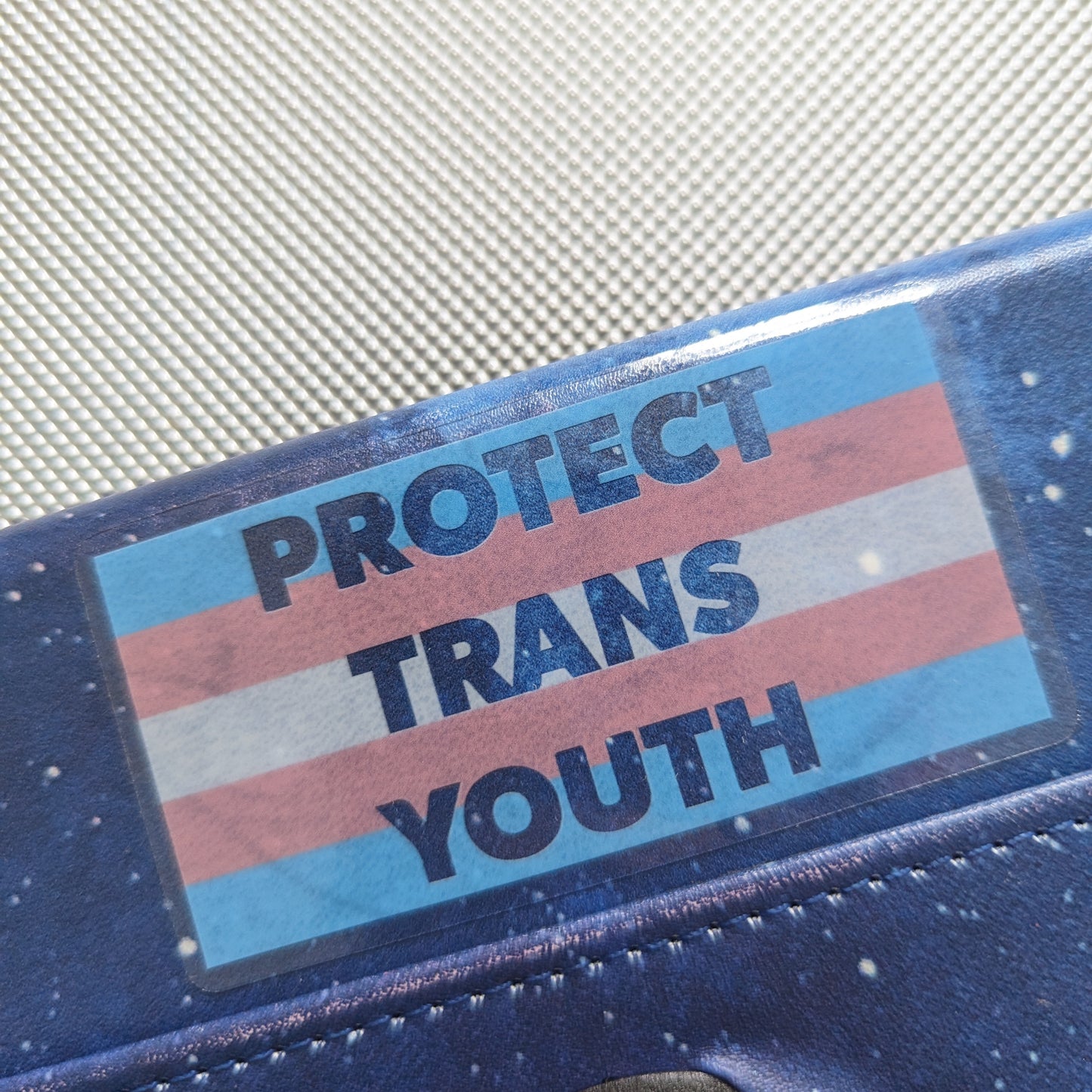 Protect Trans Kids Clear Back Sticker