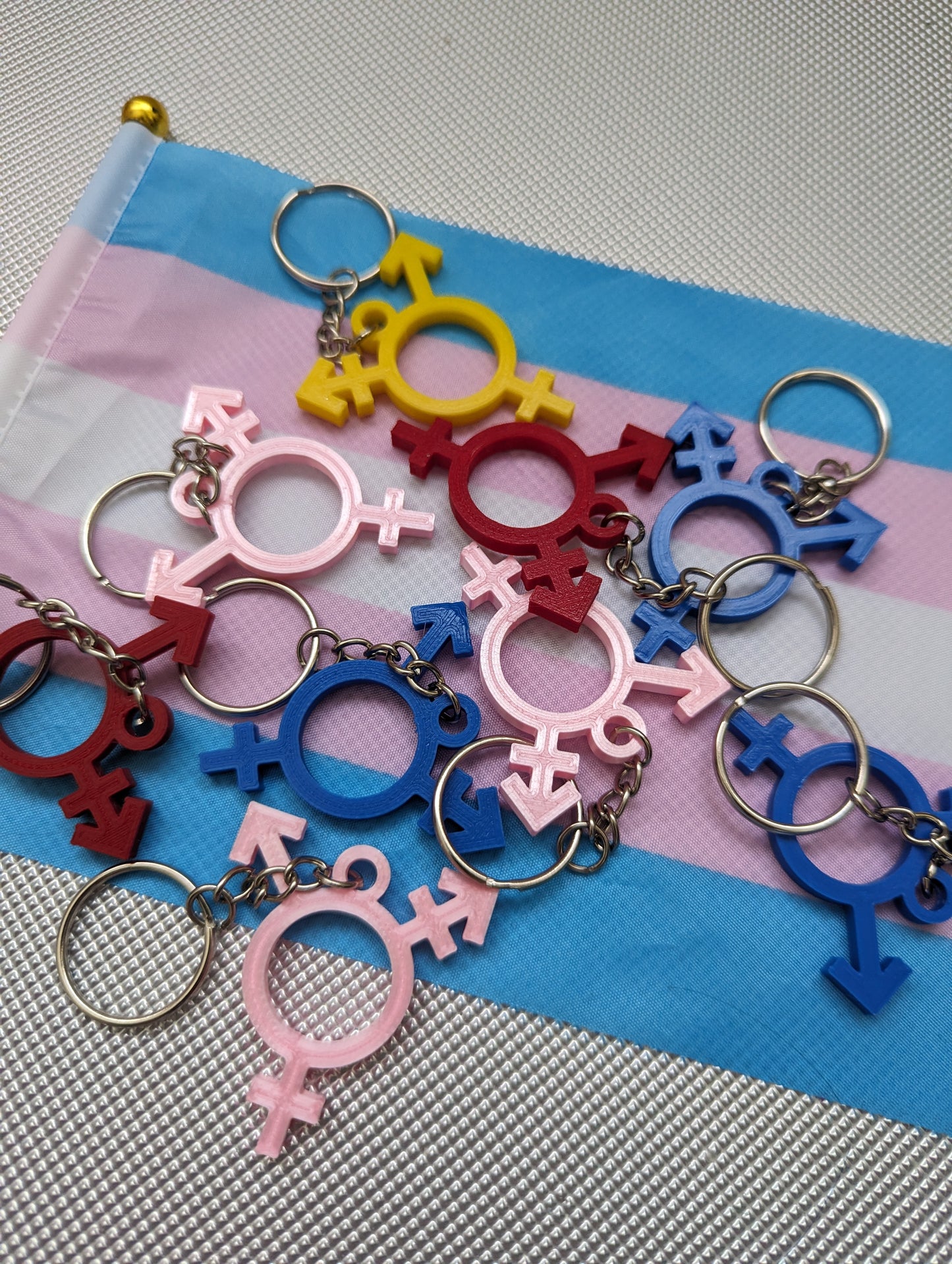 Trans Symbol Keychain