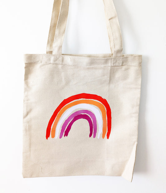 Sapphic Rainbow Tote Bag