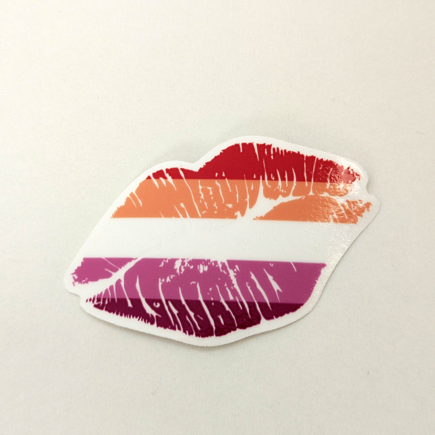 Lesbian Pride Kiss Clear Sticker