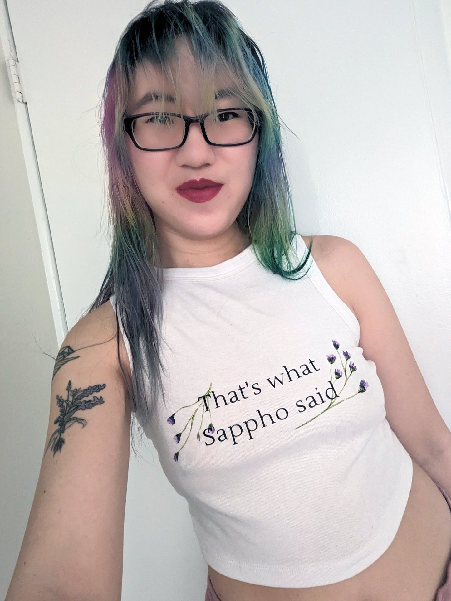 That's What Sappho Said Muscle Crop Tank