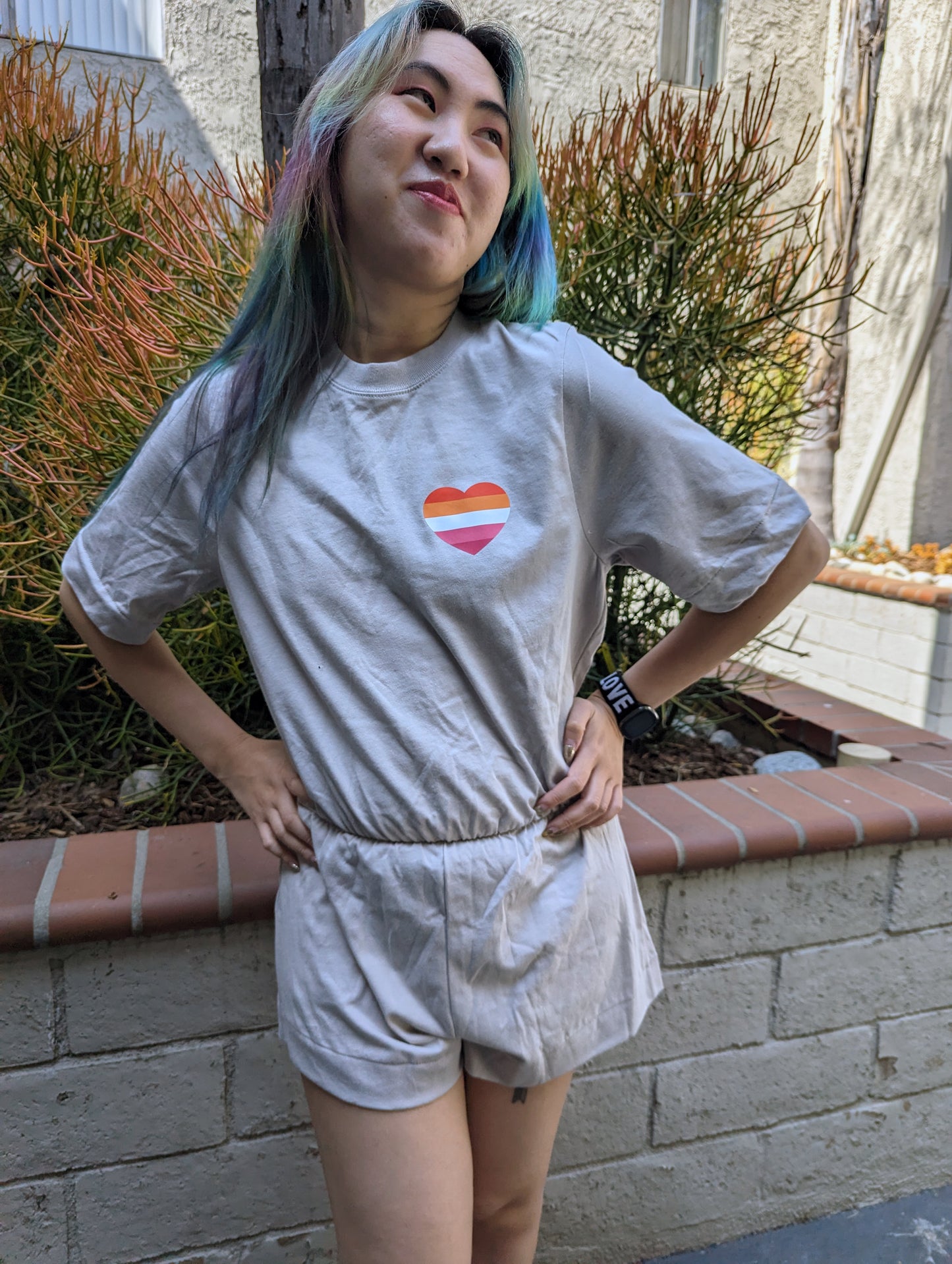 Lesbian Flag Heart Romper *Super Limited*