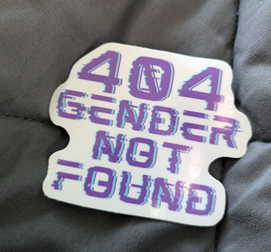 404 Gender Not Found Sticker