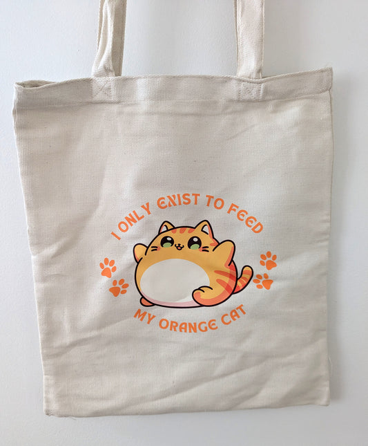 I Only Exist to Feed My Orange Cat Tote Bag