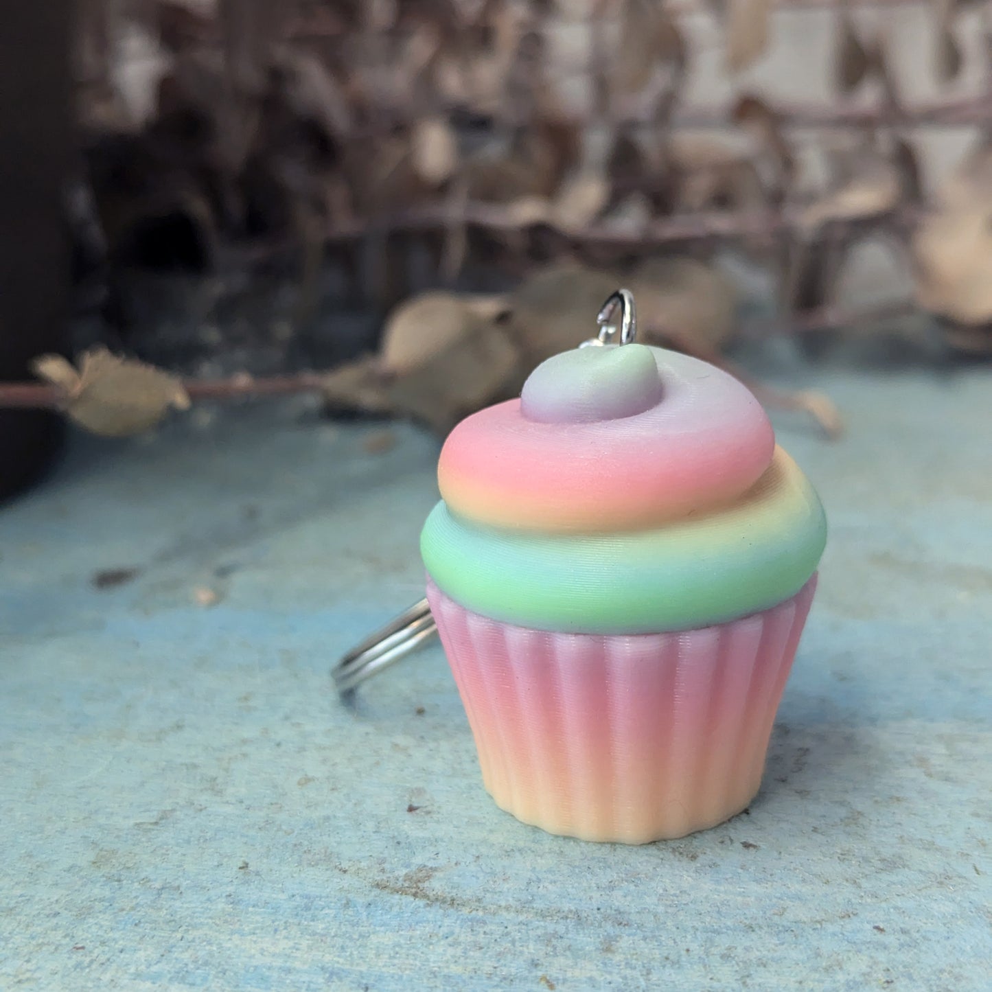 Cupcake Twist Top Keychain