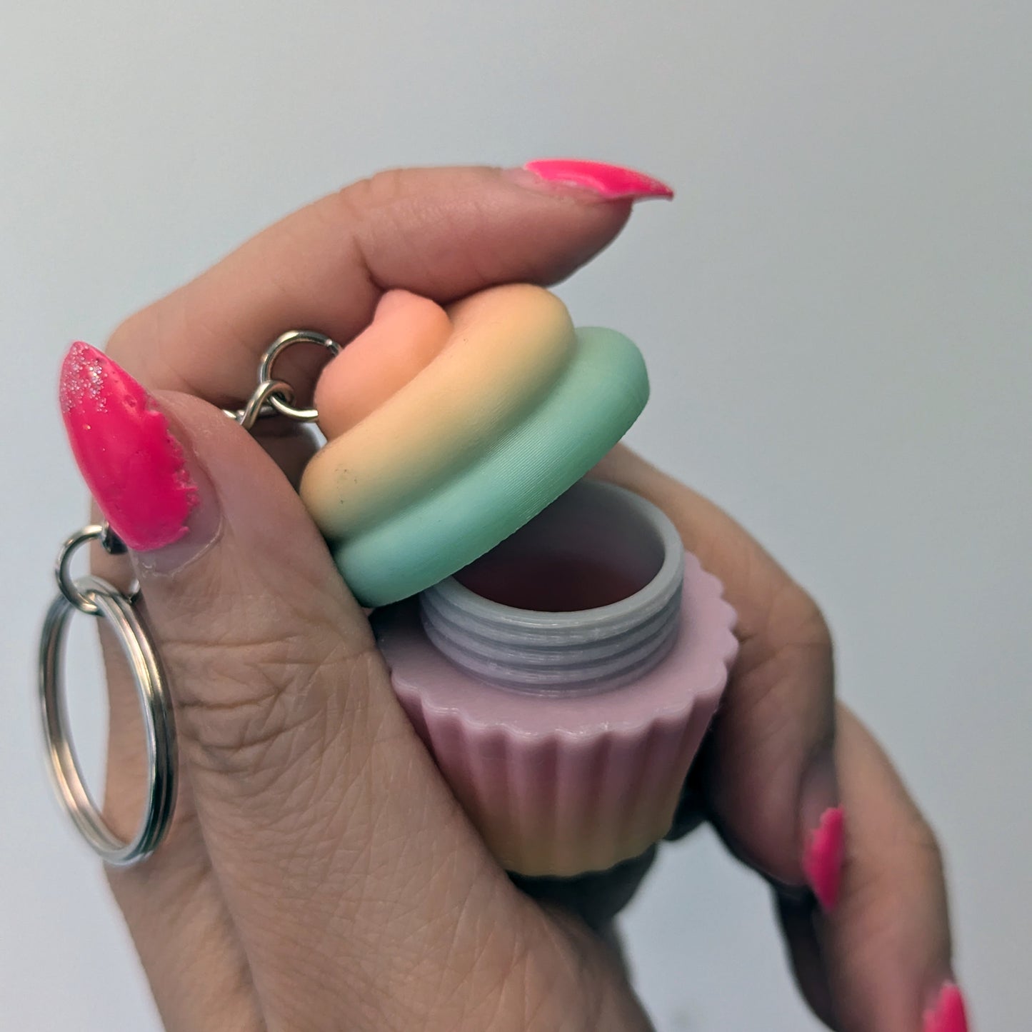 Cupcake Twist Top Keychain