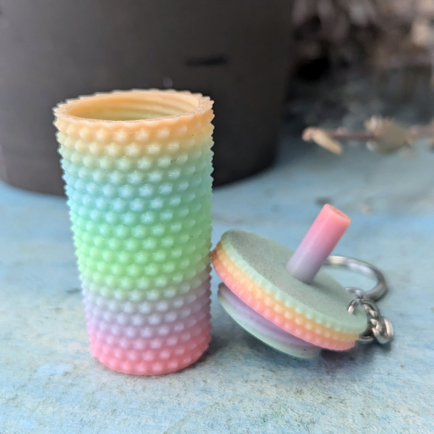 Hex Tumbler Twist Top Keychain