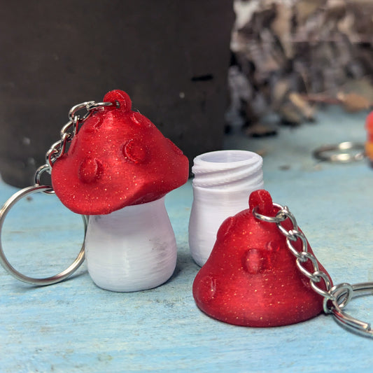 Mushroom Twist Top Keychain