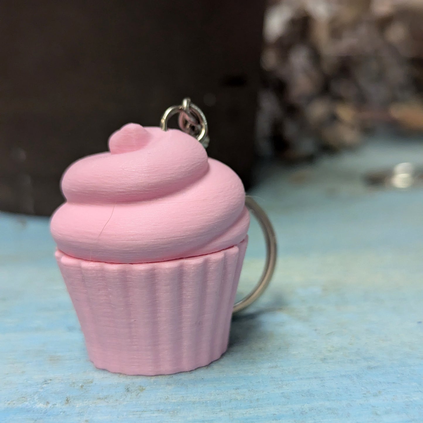 Cupcake Twist Top Keychain