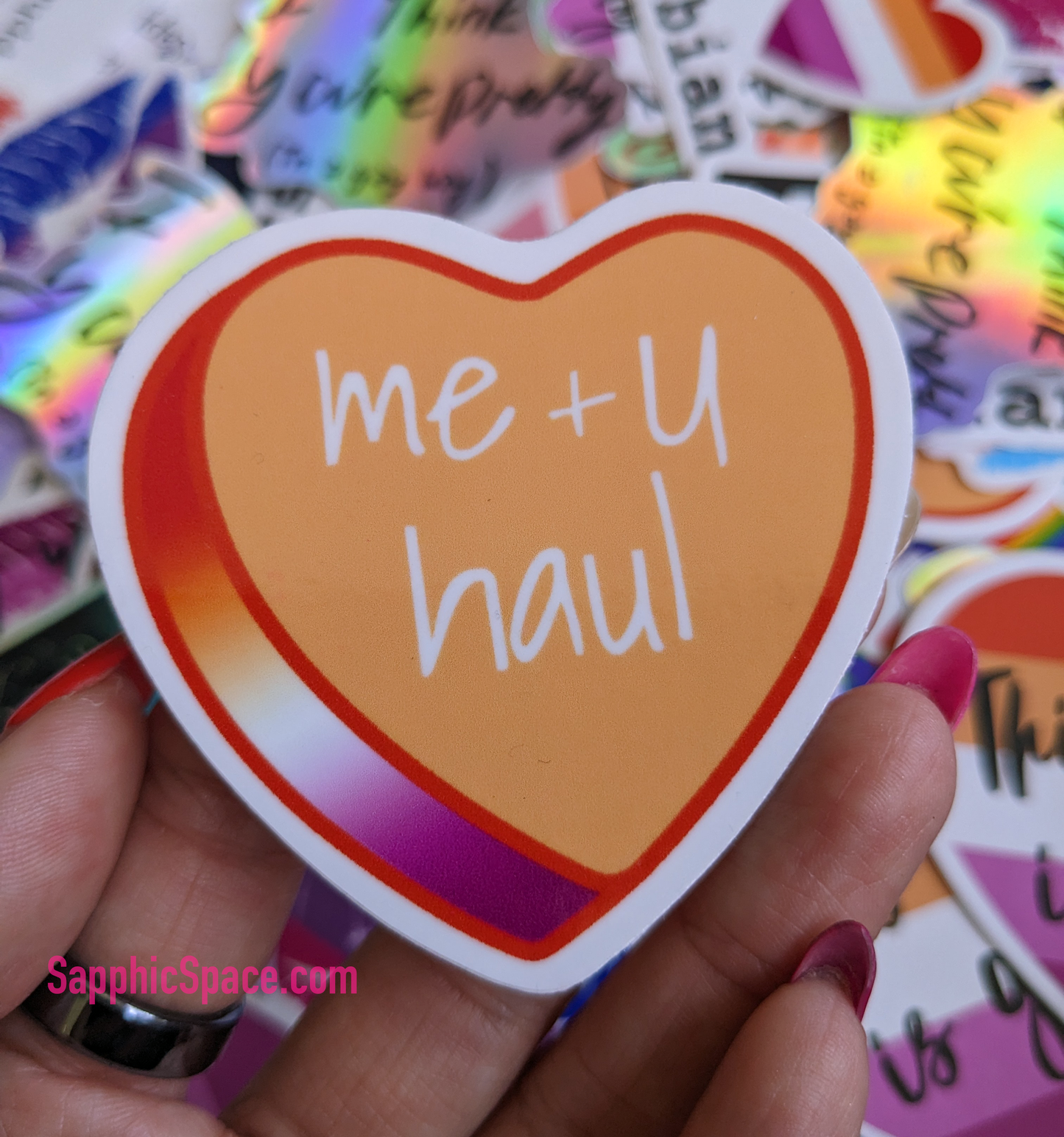 Me + U Haul Conversation Heart Sticker