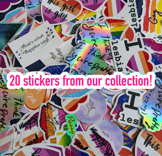 Sapphic Sticker Pack- 20 Stickers