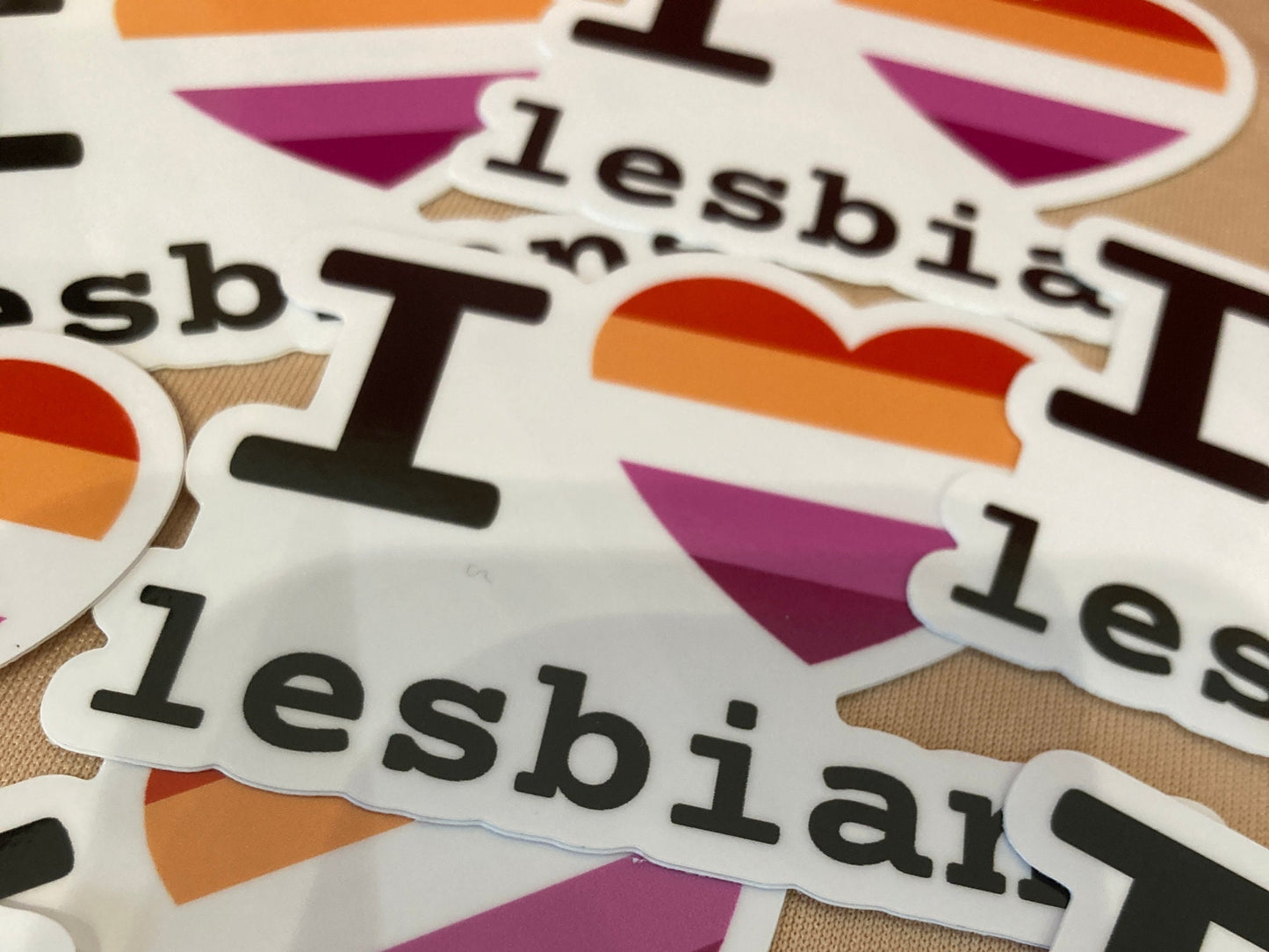 I Heart Lesbians Sticker