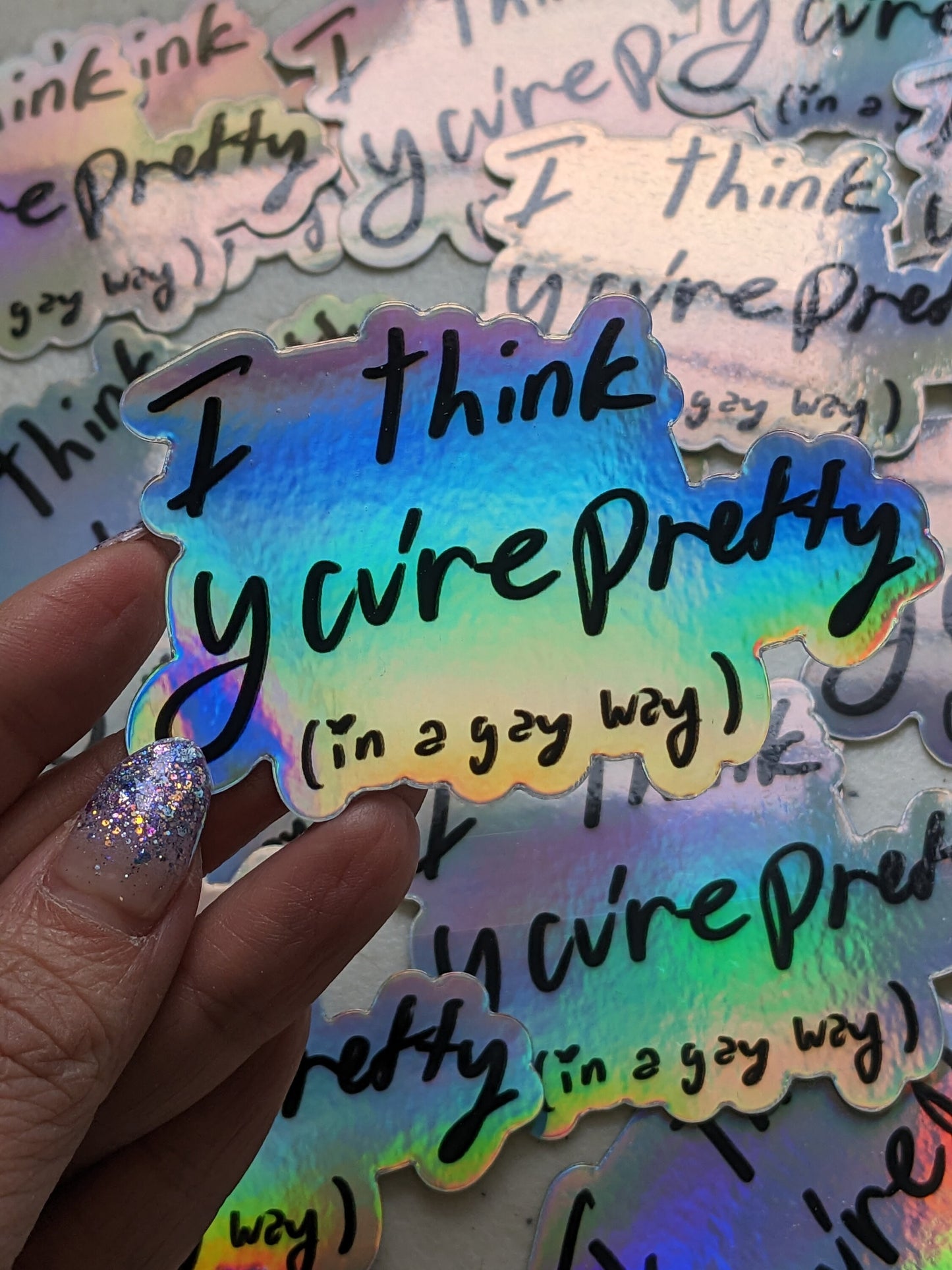 In a Gay Way Holographic Prism Sticker